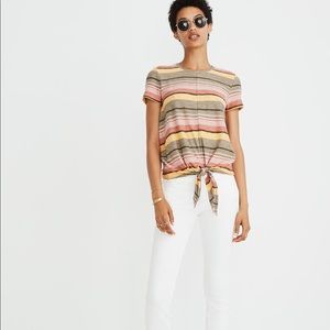 Madewell Texture and Thread tie front tee